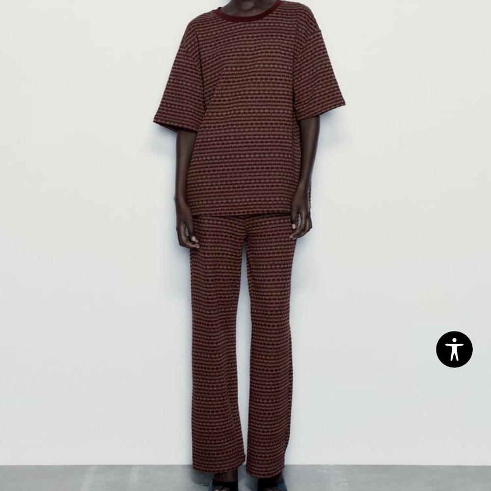 Zara textured jacquard set
